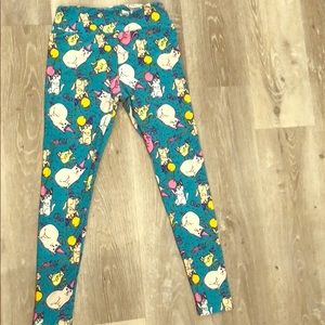 Lula roe cat birthday leggings